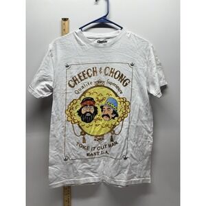 Cheech And Chong White Shirt Size Small RARE Classic Funny Weed Parody